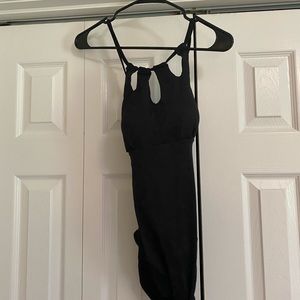 Black one piece bathing suit
